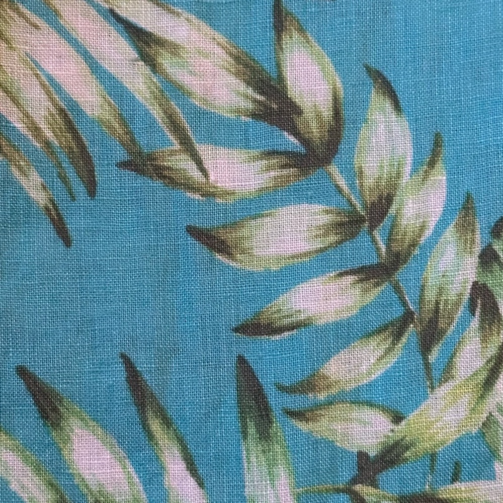 Linen Palm-Print Tropical Skirt - Picture 8 of 11